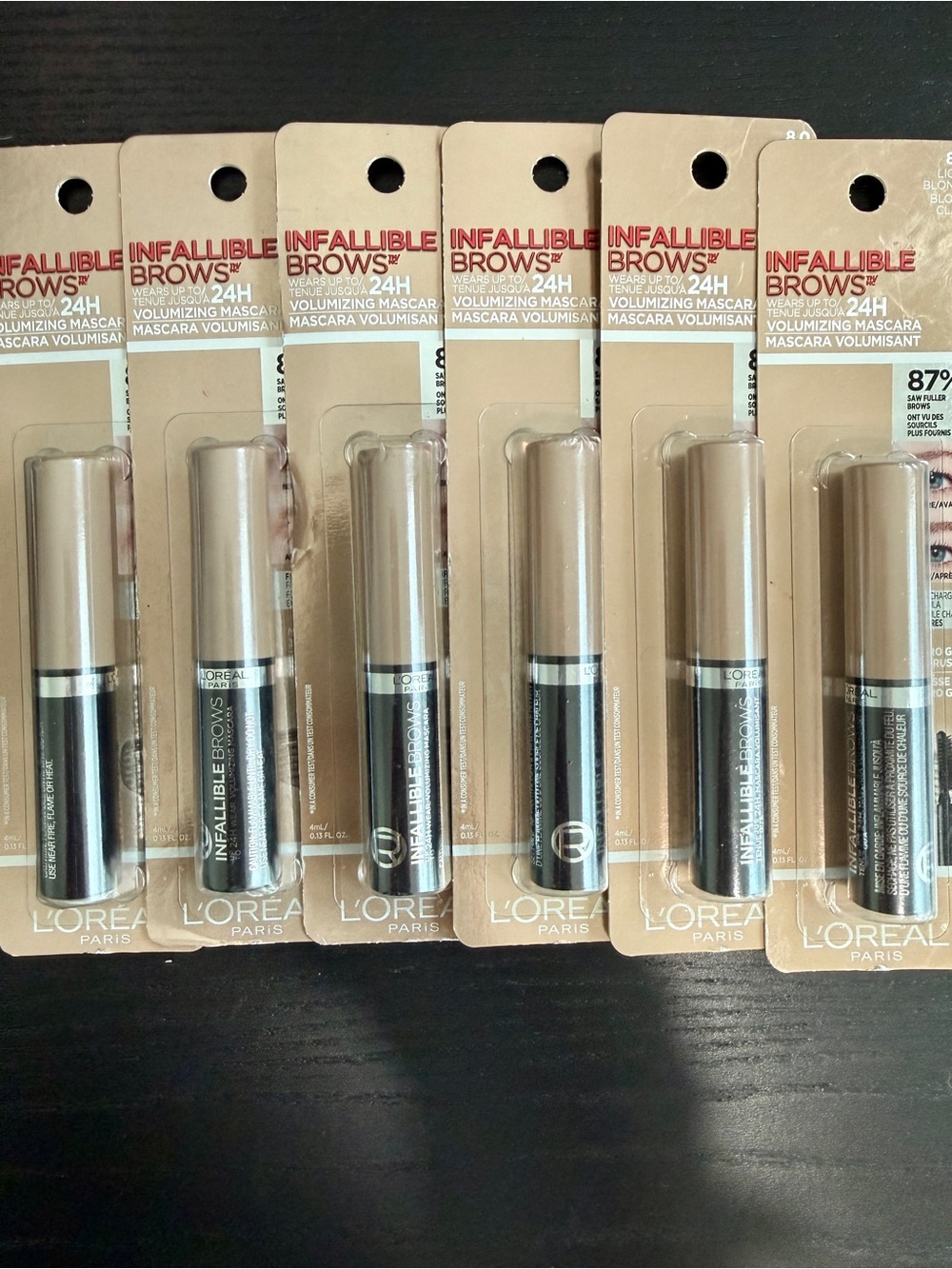 NWT L’Oreal Infallible Brows 24H Volumizing Mascara Light Blonde 8.0 - Lot of 6